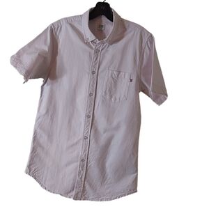 OBEY PINK 100% COTTON BUTTONS DOWN MEN'S SHIRT SIZE SMALL